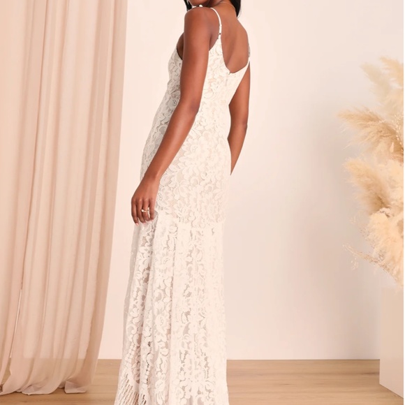 Lulus Dresses & Skirts - Lulus White Lace Maxi Dress NWT